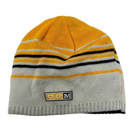 Pittsburgh Penguins CCM Knit Beanie Hat Cap Reversible Hockey NHL Logo Lemieux - Picture 2 of 4